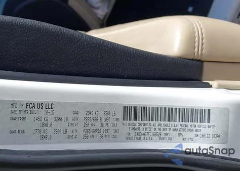 2015 Dodge Durango Sxt from USA, damaged, VIN 1C4RDHAG7FC169526